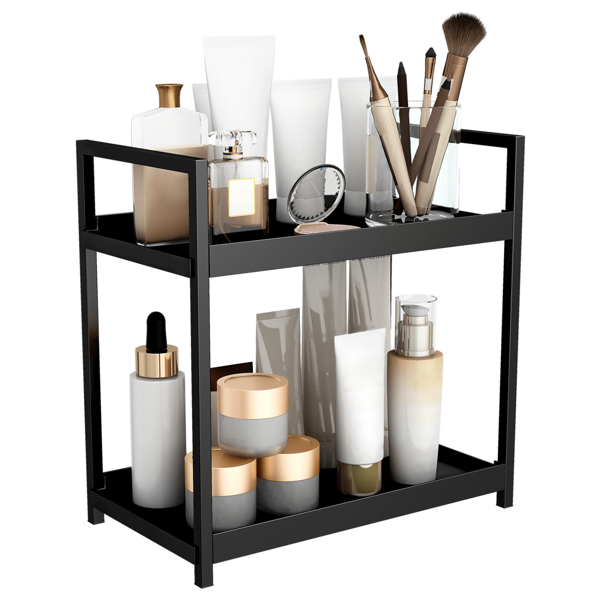 2-Layer Cosmetic Organizer, Multi-Functional Dresser Organizer, Large Capacity Makeup Rack, Suitable For Lipstick And Skin Care Products