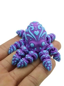 1 件动态 3D 打印可爱黑白虎鲸模型，四肢可活动，塑料动物装饰雕像，关节可调，创意桌面雕塑 - 彩色 - 查看 9