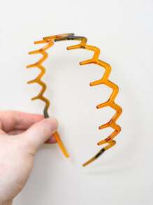 1/2pcs Women's Fashion Hair Hoop,Zigzag And Wave Design, Simple Durable Non-Slip Design, Wave Headband Suitable For Daily Use Or Makeup, Hair Hoop, Zig Zag Hair Hoop, Elegant Design, Bathroom Accessories Hair Accessories - Multicolor - View 6