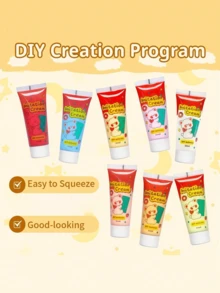 3 Packs(Random Colors) Cream Glue Kit, Decoden Whipped Cream Glue, Simulation Fake Cream Glue, DIY Decoden Cream, Suitable For DIY Crafts And Phone Case Accessories Decoration(Mixed Colors, 50 Ml) - Multicolor - View 3