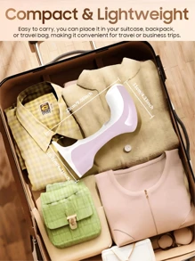 1个手持式挂熨斗，迷你电熨斗，便携式家用熨烫机，即时高温熨烫，智能温控保护，平熨/挂熨二合一，光滑大面板，多档速度调节，熨烫不伤衣物，适用于居家、旅行、出差等多种场合，轻松抚平衣物褶皱，即刻熨平，打造精致生活