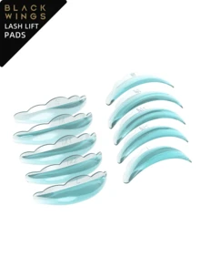BLACKWINGS 5pairs Transparent Lash Lifting Cushion Pads And Keratin Lash Lifting Molds, Silicone Eyelash Curler, Eyelash Enhancing Tool For Makeup And Beauty, Reusable Eyelash Lifting Pads - Baby Blue - View 10