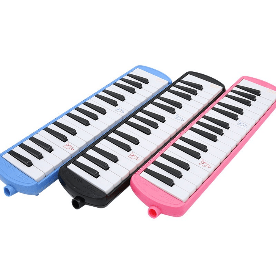 1 pieza Acordeón de 32 teclas, opciones de multicolor, instrumento de viento armónica para estudiantes principiantes, fácil de aprender y tocar, diseño portátil y duradero (incluye bolsa de transporte, tubo de soplado largo, tubo de soplado corto, paño de limpieza)