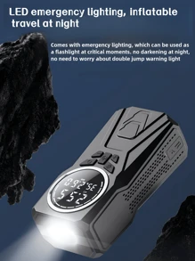 Jumping Starter With Air Compressor, 500A Portable Car Battery Jumping Starter (6.0 Gas/6.0 Liters), Equipped With 150PSI Automatic Shut-Off Tire Inflator, 12V Lithium Jumping Box Car Supercharger - Multicolor - View 9