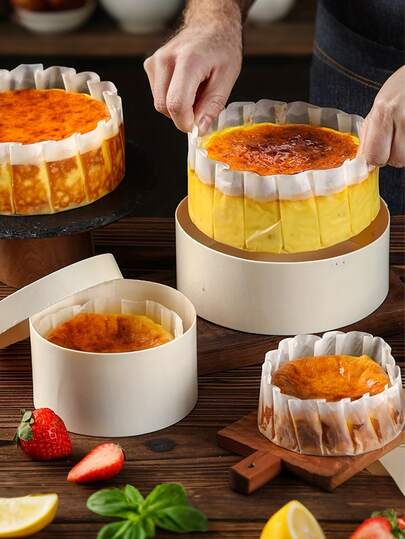 50pcs Greaseproof Baking Liners In 4Inch Sizes - Disposable Paper Cake Pads, Ideal For Cheesecakes & Desserts, Perfect For St. Patrick's Day, Festival, Valentine's Day Celebrations, Baking Accessories