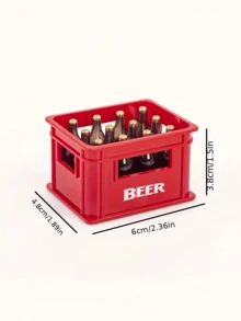 1 件圣诞啤酒箱形冰箱贴，苏打水开瓶器，可用作啤酒开瓶器，创意啤酒篮设计，可用于家庭酒吧、派对、冰箱卡通贴纸、婚礼季节用品、家居装饰 - 彩色 - 查看 12