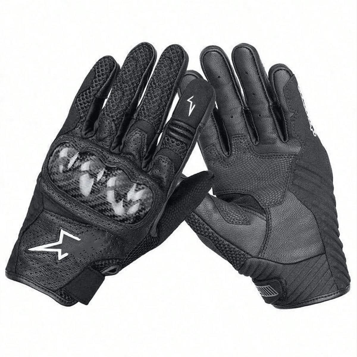 Guantes de motocicleta de carreras Moto Alpines SMX-1 AIR V2 para motocross, y fibra de carbono con pantalla táctil (algunos estilos aleatorios) - Multicolor - Ver 1
