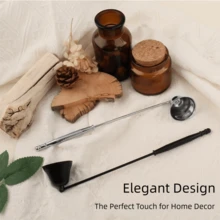 Edelstahl Kerzenlöscher Glocke Kerzenlöscher mit langem Griff, Edelstahl Löscher für Teelichter mit 360-Grad drehbarem Kopf, Kerzenlösch-Werkzeug