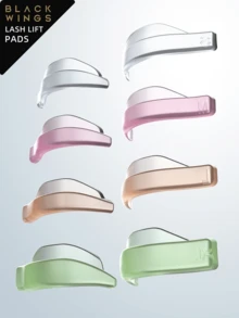 BLACKWINGS 4入組可重複使用的睫毛翹翹套裝,包括：翹翹貼、翹翹點、睫毛夾、刷子、睫毛助手工具,睫毛翹翹套裝、硅膠睫毛夾、睫毛拔毛棒、妝容美容工具及化妝品配件 - 彩色 - 查看 8