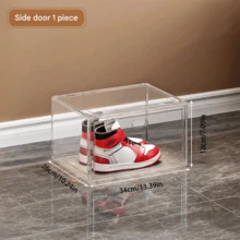 1pc Transparent Acrylic Magnetic Closure Shoe Box, Thickened Large Size Storage Container For Shoes, Bags, Collectibles, Cosmetics Display