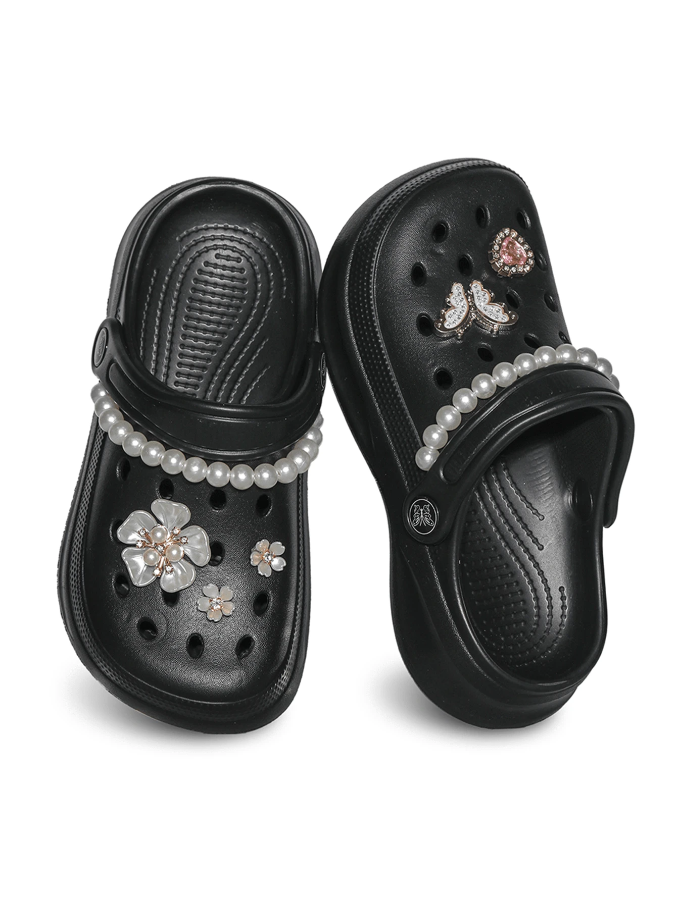 HOEASE Girls Cute Clogs, EVA Non-Slip Soft Sole Comfortable Beach Gardening Shoes Suitable For Boys And Girls, All Season Outdoor Play And Home Wear - Black - View 1