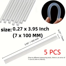 150/100/80/50/30/20/10/5 Pcs 7MM Transparent Hot Melt Glue Sticks,High Temperature Resistant Hot Melt Adhesive Strip,Mini Industrial Guns Heat Temperature Thermo Electric Repair Tool Heat Gun Hot Glue Stick,For Most Glue Guns, DIY, Crafts, Woodworking, Plastic, Tool Parts