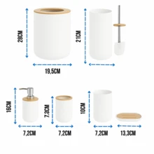 Bathroom Trash Bin - 白色 - 查看 3