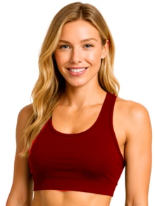 Kit 3 Women's Swim Top With Thick Straps, Suplex Basic, Smooth, Without Pads For The Gym - 彩色 - 查看 5