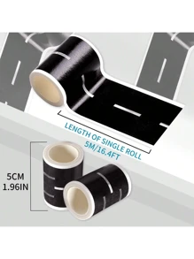 道路铁路胶带适用于玩具车轨道火车，非常适合学龄前儿童和小学生，激发创造力 - 彩色 - 查看 2