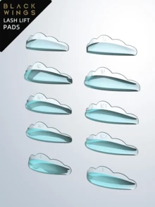 BLACKWINGS 5pairs Transparent Lash Lifting Cushion Pads And Keratin Lash Lifting Molds, Silicone Eyelash Curler, Eyelash Enhancing Tool For Makeup And Beauty, Reusable Eyelash Lifting Pads - Baby Blue - View 12