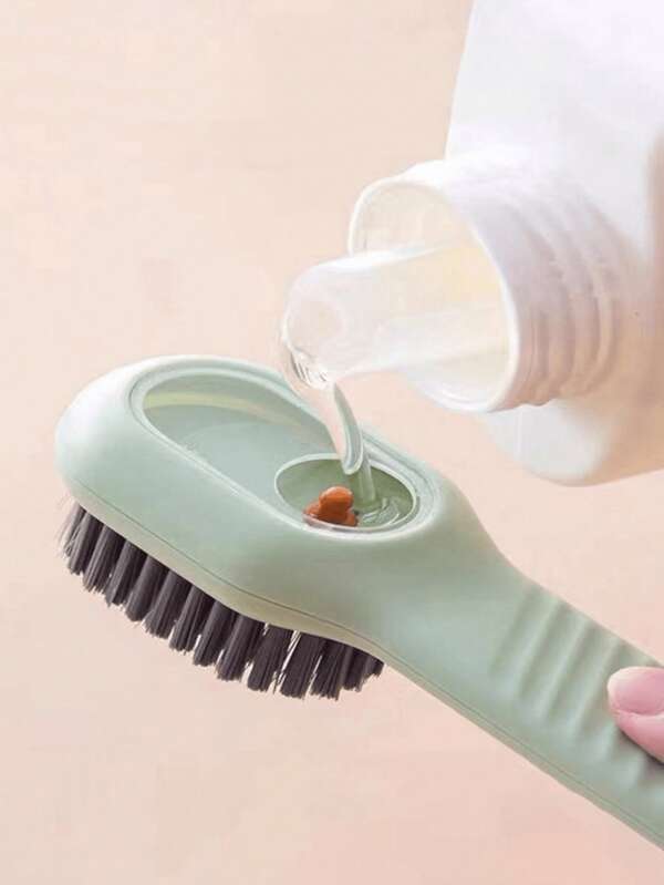 1 pieza Cepillo de limpieza multiusos, diseño de cerdas suaves, adecuado para limpiar zapatos y ropa interior