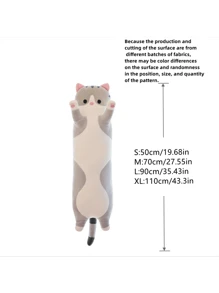 长毛绒猫玩偶,可爱动物猫创意长毛绒玩偶,办公休息睡眠枕靠垫填充礼物玩偶,儿童生日礼物,圣诞礼物,女孩礼物 - 彩色 - 查看 4