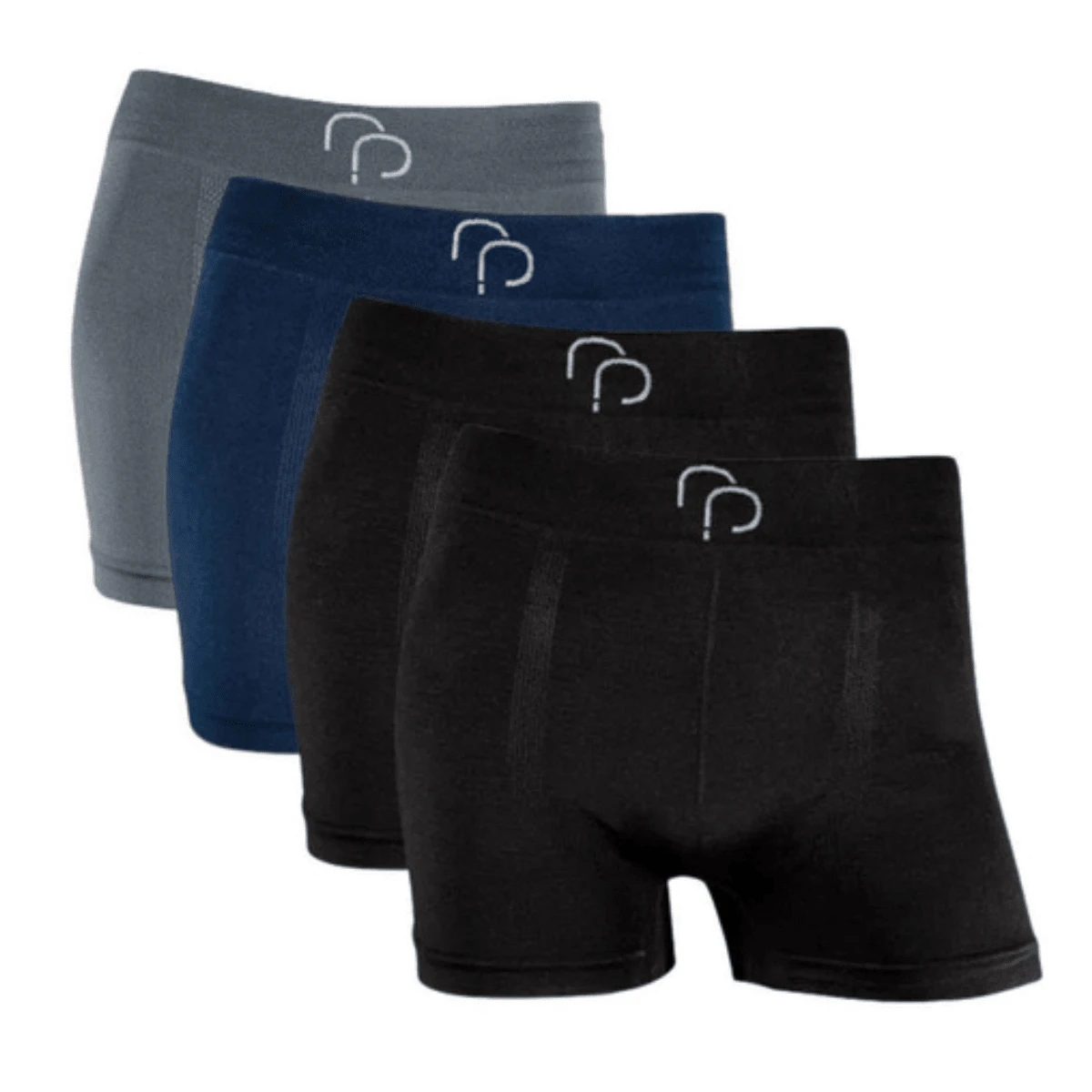 Rafa Parize Kit Of 4 Men's Boxer Briefs RP Original Adult Premium - 1Gray/1Navy/2Black - View 1