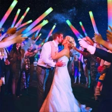 50pcs Foam Glow Sticks, LED Glow Sticks, Suitable For Party Decorations, Colorful Flashing Glow Sticks, Can Be Used For Christmas, Wedding, Birthday Concert, Festival Celebration, New Year's Eve Club, Graduation Party And Halloween Carnival - Seven Colors and Three Functions - View 6