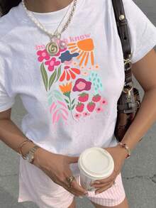 CONJUNTO SHORT ROSA RALLADO Y PLAYERA DIVERSOS DISEÑOS PARA PLAYA O VERANO - Blanco - Ver 4