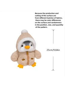 Keylingwd 25CM/9.84IN Kawaii Pingwin Pluszowa Zabawka Miękka Pluszowa Wypchana Zabawka Pingwina z Kreskówek Urocza Lalka Pingwina Ubieranka Prezent Urodzinowy Dla Dzieci Prezent Bożonarodzeniowy Prezent Noworoczny Prezent Walentynkowy Dla Dziewczynek I Chłopców (Występują Nieznaczne Różnice w Kolorach Ze Względu Na Różne Partie Tkanin, A Rzeczywisty Produkt Jest Zbliżony Do Zdjęcia Promocyjnego)