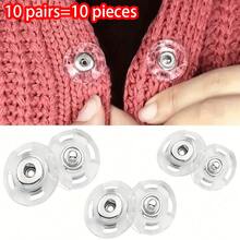 20pcs Super Transparent Invisible Buttons - Fixed, Invisible Buttons, Suitable For Sweaters And Shirts, Anti-Exposure Design, Transparent Snap Invisible Snap Plastic Buttons Apparel Accessories - Multicolor - View 9