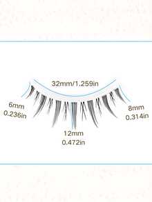 5对韩国小恶魔假睫毛，手工制作柔软假睫毛，6-12毫米，尖尾卡通猫眼风格，可重复使用，化妆睫毛，适合圣诞节、感恩节、万圣节礼物或个人使用