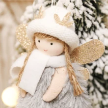 Christmas Decorative Hanging Ornaments, Santa Hat, Reindeer Antlers, Girl, Christmas Tree Decor, Small Pendant Home Decor Christmas Decorations Room Decor