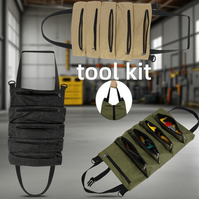 Kit de ferramentas multiuso para veículos, bolsa para pendurar no assento, bolsa de armazenamento em tecido Oxford, bolsa portátil dobrável para armazenamento de ferramentas