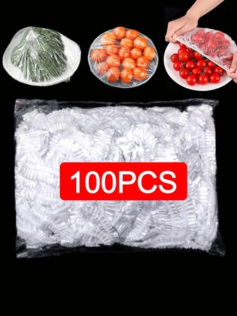 1/50/100/200个装可重复使用的弹性食品碗保护盖，色彩鲜艳，可拉伸，适用于不同尺寸的碗碟，可直接接触食物，是厨房、野餐、烧烤的理想之选，厨房配件，食品盖，家居生活，微波炉盖，可用作碗盖和剩菜盖，厨房必备，保持食物新鲜。