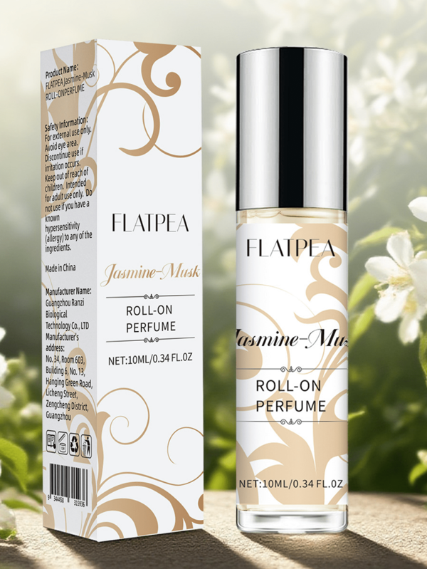1 Bottle Of Jasmine Musk Rollerball 10ml Alcohol-Free Long-Lasting Fresh Fragrance