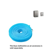 1根可伸缩晾衣绳，室内/室外通用，自粘式壁挂安装，2.4米不锈钢材质，长度可调节，节省空间，家用晾衣工具，高强度不锈钢可调节晾衣绳，ABS外壳+铝合金材质，隐形晾衣绳，无需钻孔即可伸缩，室内晾衣工具，适用于阳台，可晾晒毛巾、毯子、连衣裙、裤子、鞋子、牛仔裤、靴子、裙子等，春季简约风，夏季上衣。