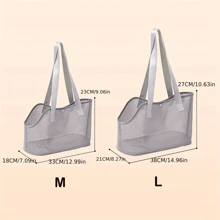 Transportín de malla transpirable para mascotas de verano | Uso manual, con correa de hombro, 3 formas de uso | Mochila de viaje plegable y portátil para gatos/perros | Gran capacidad con hebilla de
