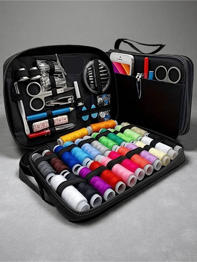 1Set Portable Sewing Kit Storage Bag,Household Hand-Knitting Tool Kit,Travel Sewing Box /Travel Sewing Kit