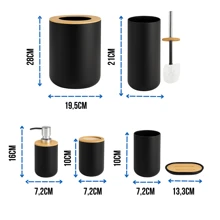 Bathroom Trash Bin - Black - View 2