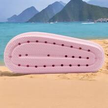 JENN ARDOR Unisex EVA Lightweight Non-Slip Breathable Shower Slippers Beach Indoor Home Bathroom Swimming Pool Shower Slippers Plastic Slippers - 粉色 - 查看 5