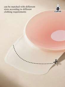 1/2 Pares de Adesivos de Silicone Reutilizáveis para Mamilos Plus Size | Fita Adesiva Autoadesiva para Levantar os Seios para Seios Grandes | Adesivos Redondos Invisíveis para Seios para Camisolas/Vestidos Sem Alça, Tampões para Mamilos Anti-Flacidez e Push-Up