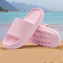 JENN ARDOR Unisex EVA Lightweight Non-Slip Breathable Shower Slippers Beach Indoor Home Bathroom Swimming Pool Shower Slippers Plastic Slippers - 粉色 - 查看 1