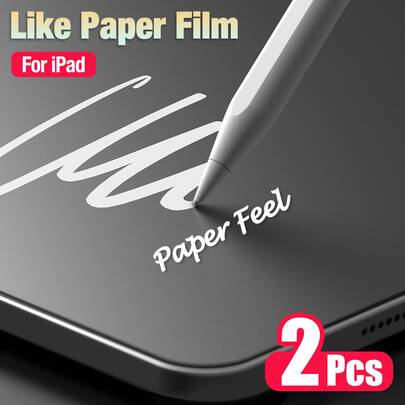 Yezodawee 2片装纸质触感屏幕保护膜，兼容iPad A16第11/10代（2025/2022款）和iPad Air 11 M3（2025/2024款），磨砂PET软膜，防刮花，书写流畅，高灵敏度，低反射，易于安装。