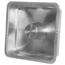 Forma Quadrada De Alumínio Polido Grosso Com Cone Canudo