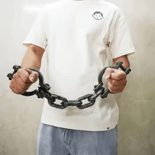 Accessoires de costume Menottes de prison Chaîne de poignet Halloween, Ensemble de fournitures pour fête