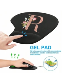 1 miếng đệm kê cổ tay EVA công thái học, tấm lót chuột bằng mút hoạt tính chống trượt, phần kê tay thoải mái, thân thiện với da dành cho máy tính văn phòng, tấm lót chuột máy tính xách tay thoải mái, thích hợp cho mùa tựu trường. - màu đen - Xem 5