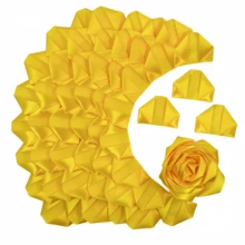 100 Piezas de Pétalos de Rosa de Cinta de Seda Hechos a Mano - Piezas Semiterminadas Perfectas para Rosas Eternas DIY, Ramos de Flores Eternas, Bouquets, 100 Piezas de Pétalos de Rosa de Cinta de Satén Premoldeados para el Día de San Valentín, Día de la Madre, Día del Padre, Aniversario, Boda, Cumpleaños, Fiesta, Compromiso, Graduaciones - Multicolor - Ver 27