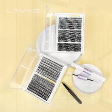 30+40D Lash Clusters Kit, 320pcs Lashes With Bond & Seal, DIY Eyelash Extension Kit For Beginners, Wispy Lash Kit At Home