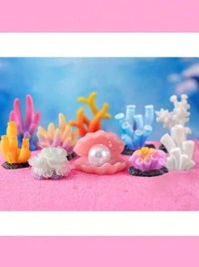 1/10pcs Simulation Resin Coral Aquarium Fish Tank Fish Turtle Small Ornaments Mini Gift Decoration DIY Ornaments Micro Landscape Creative Cute Coral Marine Fish Tank Aquascape Decorations Accessories Mini Small Ornaments