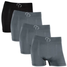 Rafa Parize Kit Of 4 Men's Boxer Briefs RP Original Adult Premium - 3Gray/1Black - View 1