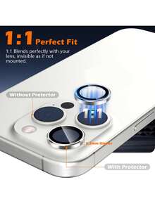 Yezodawee Bộ 9 miếng dán bảo vệ ống kính camera tương thích với iPhone 17 Pro Max, 17 Pro, 17 Air, 17, 16 Pro Max - Màng bảo vệ ống kính HD siêu bền, chống trầy xước, kính cường lực siêu mỏng, miếng dán bảo vệ màn hình camera bằng kính cường lực 9H và kim loại, vòng chống sốc cho ống kính - Màu bạc - 9 chiếc - Xem 5