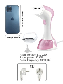 1个手持式挂熨斗，迷你电熨斗，便携式家用熨烫机，即时高温熨烫，智能温控保护，平熨/挂熨二合一，光滑大面板，多档速度调节，熨烫不伤衣物，适用于居家、旅行、出差等多种场合，轻松抚平衣物褶皱，即刻熨平，打造精致生活