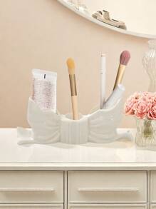 1pc Cute Bow-Shaped Pen Holder - Desktop Organizer Of Makeup Brushes And Office Supplies, Elegant Makeup Brush Storage, Perfect For Creative Decorative Designs For Girls, Students And Girls